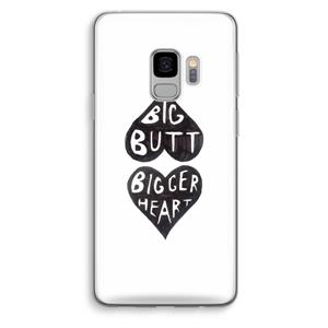 CaseCompany Big butt bigger heart: Samsung Galaxy S9 Transparant Hoesje