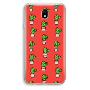 CaseCompany Mini cactus: Samsung Galaxy J7 (2017) Transparant Hoesje