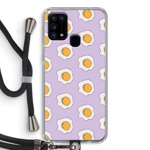 CaseCompany Bacon to my eggs #1: Samsung Galaxy M31 Transparant Hoesje met koord