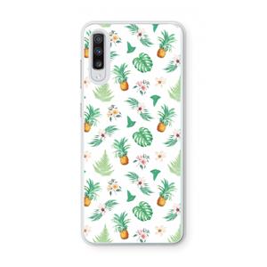 CaseCompany Ananas bladeren: Samsung Galaxy A70 Transparant Hoesje