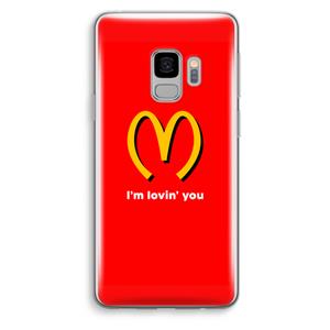 CaseCompany I'm lovin' you: Samsung Galaxy S9 Transparant Hoesje