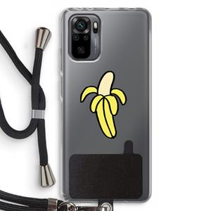 CaseCompany Banana: Xiaomi Redmi Note 10 Pro Transparant Hoesje met koord