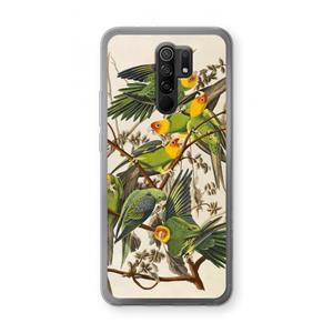CaseCompany Carolinaparkiet: Xiaomi Redmi 9 Transparant Hoesje
