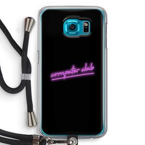 CaseCompany Vice Black: Samsung Galaxy S6 Transparant Hoesje met koord