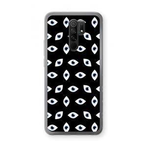 CaseCompany Eyes pattern: Xiaomi Redmi 9 Transparant Hoesje