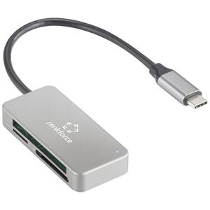 Renkforce RF-PCR-210 Externer Speicherkartenleser USB-C 5Gbps Silber