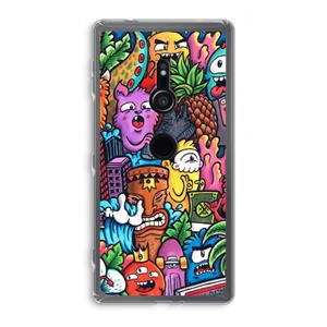 CaseCompany Vexx Mixtape: Sony Xperia XZ2 Transparant Hoesje