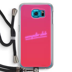 CaseCompany Vice Glow: Samsung Galaxy S6 Transparant Hoesje met koord