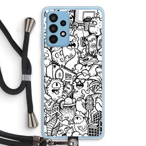 CaseCompany Vexx City #2: Samsung Galaxy A52 Transparant Hoesje met koord