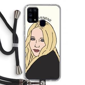 CaseCompany Mary Kate: Samsung Galaxy M31 Transparant Hoesje met koord