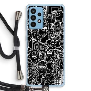 CaseCompany Vexx Black City : Samsung Galaxy A52 Transparant Hoesje met koord