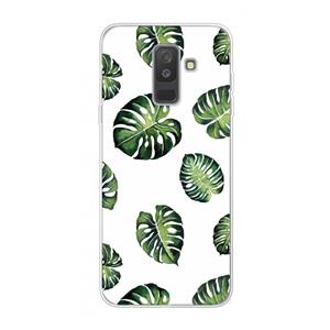 CaseCompany Tropische bladeren: Samsung Galaxy A6 Plus (2018) Transparant Hoesje