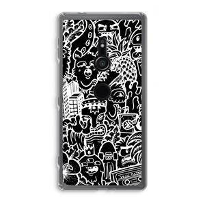 CaseCompany Vexx Black Mixtape: Sony Xperia XZ2 Transparant Hoesje