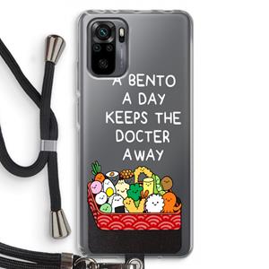 CaseCompany Bento a day: Xiaomi Redmi Note 10 Pro Transparant Hoesje met koord