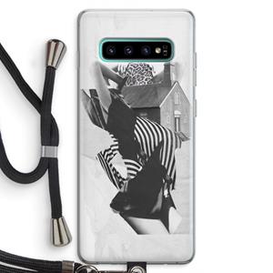 CaseCompany House: Samsung Galaxy S10 Plus Transparant Hoesje met koord