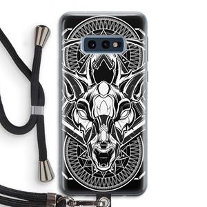 CaseCompany Oh Deer: Samsung Galaxy S10e Transparant Hoesje met koord