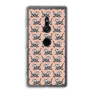 CaseCompany Zwarte poes: Sony Xperia XZ2 Transparant Hoesje