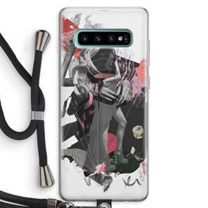CaseCompany Dissimulation du réel: Samsung Galaxy S10 Plus Transparant Hoesje met koord