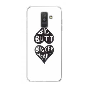 CaseCompany Big butt bigger heart: Samsung Galaxy A6 Plus (2018) Transparant Hoesje