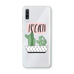 CaseCompany I love cacti: Samsung Galaxy A70 Transparant Hoesje