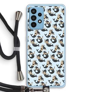 CaseCompany Zeemeermin: Samsung Galaxy A52 Transparant Hoesje met koord