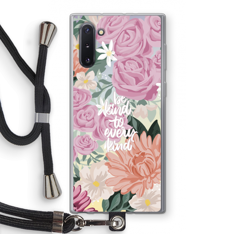 CaseCompany Kindness matters: Samsung Galaxy Note 10 Transparant Hoesje met koord