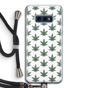 CaseCompany Weed: Samsung Galaxy S10e Transparant Hoesje met koord