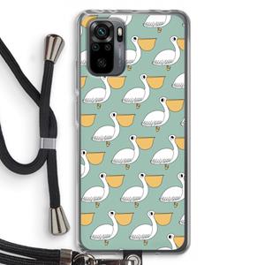 CaseCompany Pelican: Xiaomi Redmi Note 10 Pro Transparant Hoesje met koord