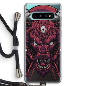 CaseCompany Hell Hound and Serpents: Samsung Galaxy S10 Plus Transparant Hoesje met koord