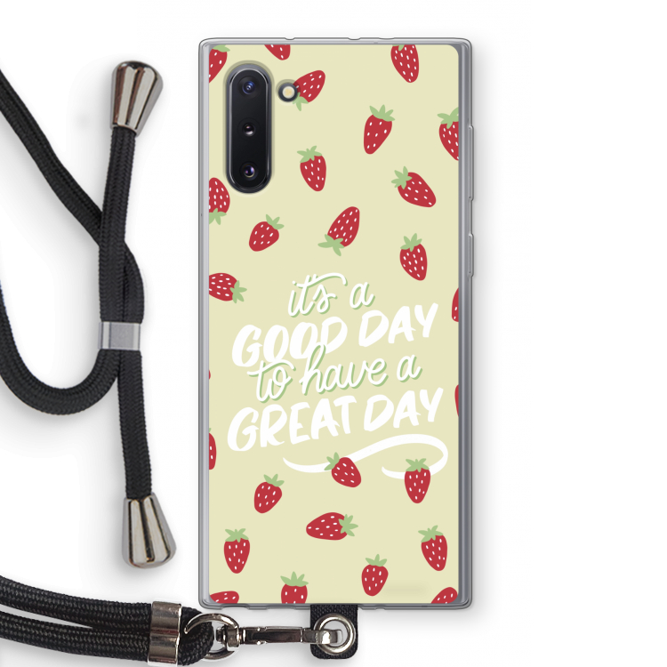 CaseCompany Don't forget to have a great day: Samsung Galaxy Note 10 Transparant Hoesje met koord