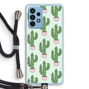 CaseCompany Cactus Lover: Samsung Galaxy A52 Transparant Hoesje met koord