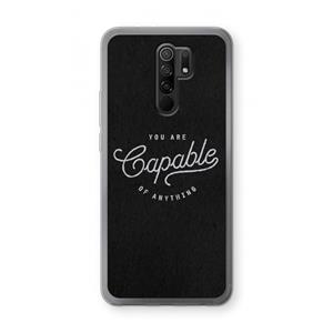 CaseCompany Capable: Xiaomi Redmi 9 Transparant Hoesje