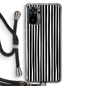 CaseCompany Stripes: Xiaomi Redmi Note 10 Pro Transparant Hoesje met koord