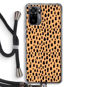 CaseCompany Panter: Xiaomi Redmi Note 10 Pro Transparant Hoesje met koord