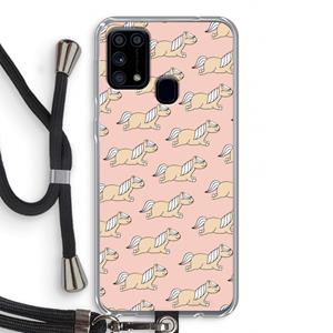 CaseCompany Ponys: Samsung Galaxy M31 Transparant Hoesje met koord