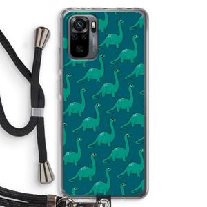 CaseCompany Diplodocus: Xiaomi Redmi Note 10 Pro Transparant Hoesje met koord