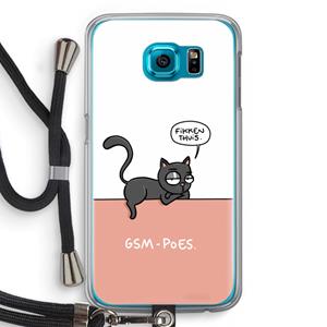 CaseCompany GSM poes: Samsung Galaxy S6 Transparant Hoesje met koord