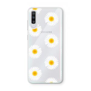 CaseCompany Margrietjes: Samsung Galaxy A70 Transparant Hoesje