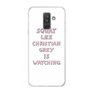 CaseCompany Christian Grey: Samsung Galaxy A6 Plus (2018) Transparant Hoesje
