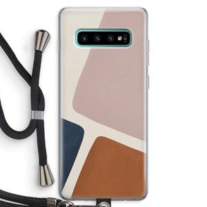 CaseCompany Geo #2: Samsung Galaxy S10 Plus Transparant Hoesje met koord
