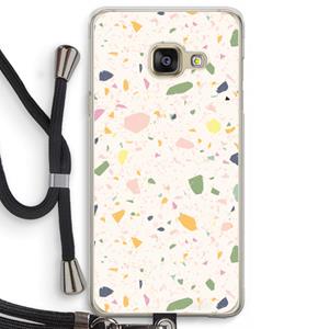 CaseCompany Terrazzo N°21: Samsung Galaxy A3 (2016) Transparant Hoesje met koord