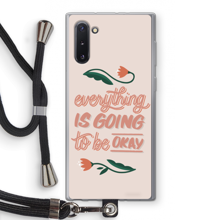 CaseCompany Optimistic flower girl: Samsung Galaxy Note 10 Transparant Hoesje met koord