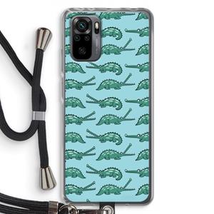 CaseCompany Kroko: Xiaomi Redmi Note 10 Pro Transparant Hoesje met koord