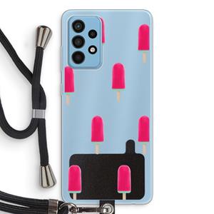 CaseCompany Waterijsje: Samsung Galaxy A52 Transparant Hoesje met koord