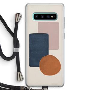 CaseCompany Geo #3: Samsung Galaxy S10 Plus Transparant Hoesje met koord