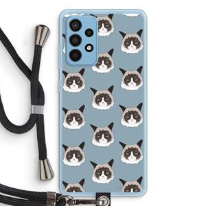CaseCompany It's a Purrr Case: Samsung Galaxy A52 Transparant Hoesje met koord