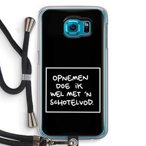 CaseCompany Schotelvod: Samsung Galaxy S6 Transparant Hoesje met koord