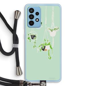 CaseCompany Hang In There: Samsung Galaxy A52 Transparant Hoesje met koord