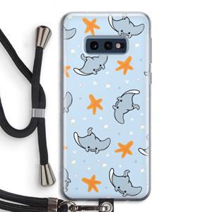CaseCompany Manta: Samsung Galaxy S10e Transparant Hoesje met koord