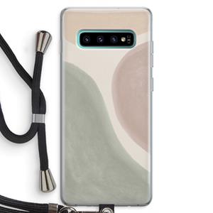 CaseCompany Geo #6: Samsung Galaxy S10 Plus Transparant Hoesje met koord